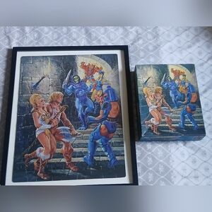 Vintage 1983 Masters Of The Universe Original He-Man Puzzle & Box RARE GC